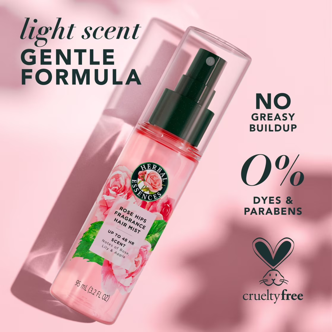 Herbal Essences Rose Perfume Fragrance Hair Spray, Rose Hips, 3.2 oz - Image 3