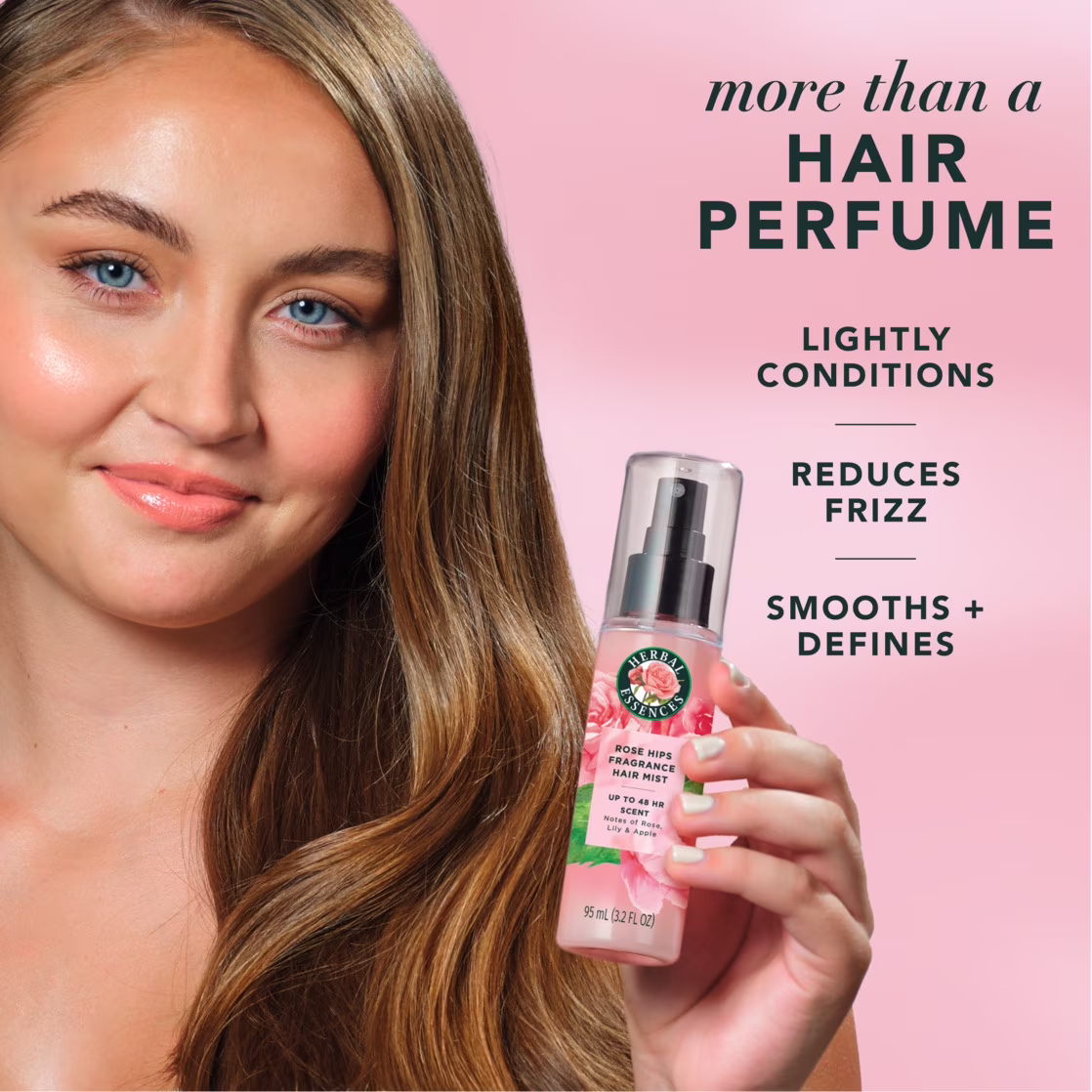 Herbal Essences Rose Perfume Fragrance Hair Spray, Rose Hips, 3.2 oz - Image 10