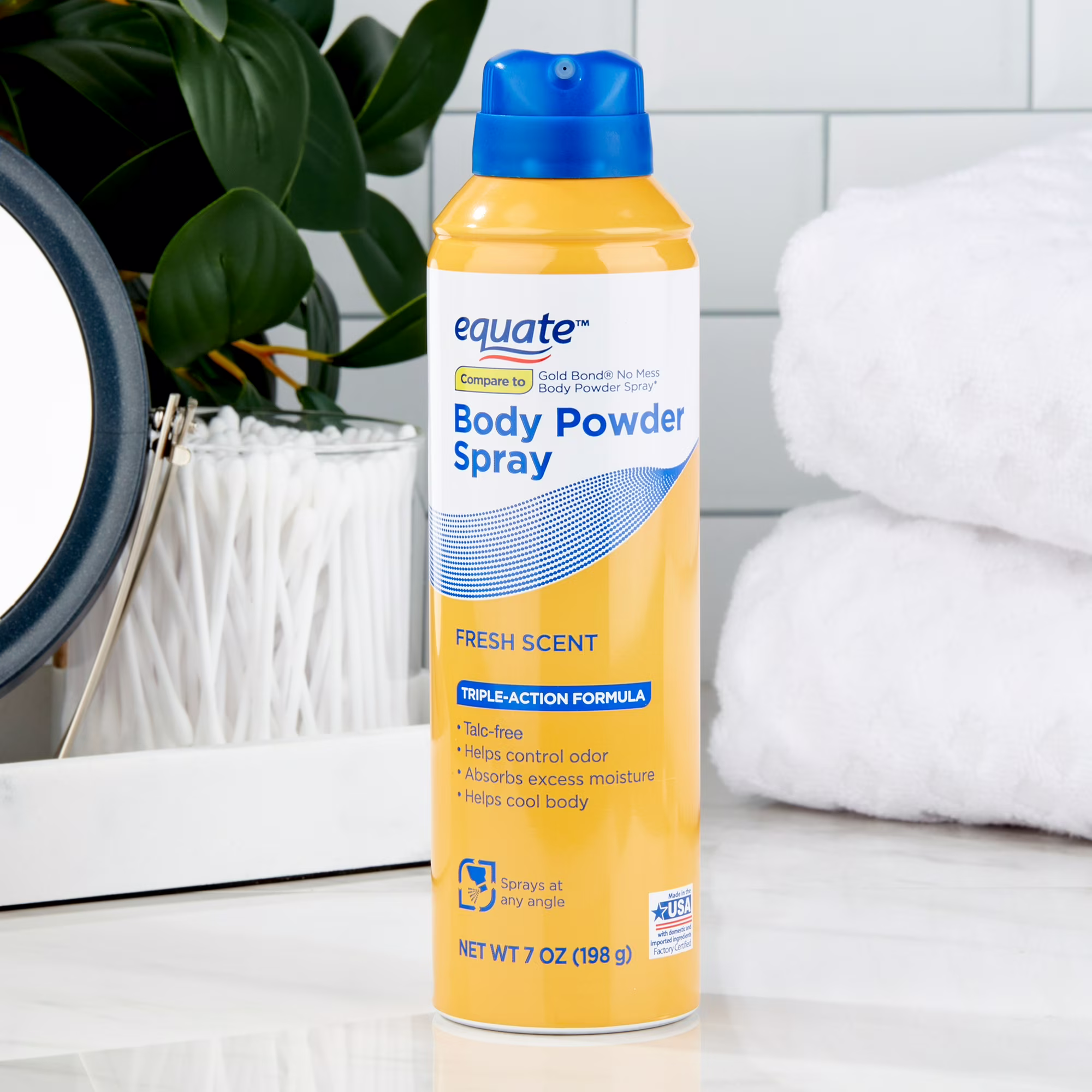 Equate Body Powder Spray, Fresh Scent, 10 oz - Image 2